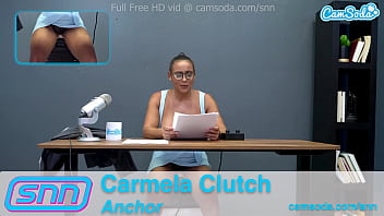 Preview 2 of Maya An Stepan - Camsoda News Network Reporter reads out news as she rides the sybian