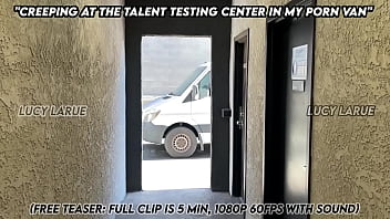 Preview 2 of 16 Afg - Creeping at The Talent Testing Center in My Porn Van