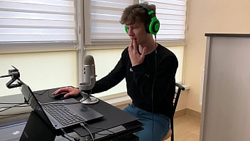 Preview 1 of Baby In Baby Sex - Young Streamer on Twitch Jerking off after Stream /big Dick / Monster Cock
