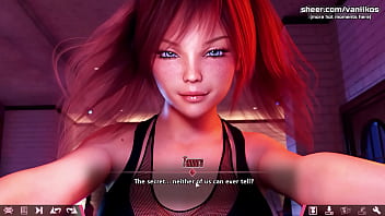 Preview 2 of Kalaj Xnxx - Double Homework | Stepbro is watching how his horny redhead 18yo stepsister teen is masturbating her tight wet virgin pussy | My sexiest gameplay moments | Part #5