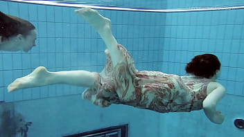 Preview 2 of Viewmoreof - Two dressed beauties underwater Anna Netrebko and Lada Poleshuk