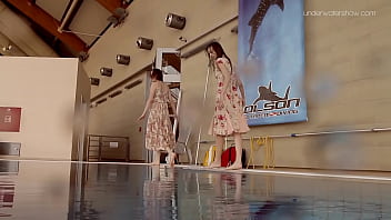 Preview 1 of Viewmoreof - Two dressed beauties underwater Anna Netrebko and Lada Poleshuk