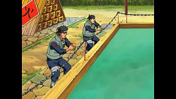Preview 2 of Boys Fuck Sleeping Girls - Tsunade fica molhadinha com dois ninjas inexperientes