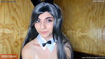 Preview 1 of Dlsp Scandal - Otaku hace cosplay de coneja con sexo anal,  lo chupa como una diosa