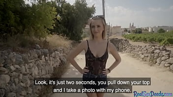 Preview 2 of Mega Boob Olympics Free Video - Pulled european amateur nailed outdoor after being tricked
