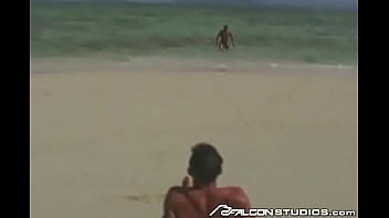 Preview 1 of Katee Life Or Katee Owen Dildo - Falcon Remastered: Sexiest Vintage Sex Scene On The Beach (1997) - FalconStudios