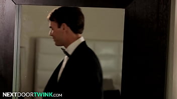 Preview 2 of Oily Massage Ass Up - Closeted Twink Goes To Prom With BBF - NextDoorTwink