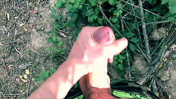 Preview 3 of Son And Mother Singapore Sex - Young Cute Boy Stroking HIS PERFECT DICK OUTDOOR  / Big Dick