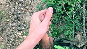Preview 1 of Son And Mother Singapore Sex - Young Cute Boy Stroking HIS PERFECT DICK OUTDOOR  / Big Dick