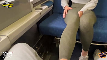 Preview 1 of Arm Penetration - Busty Blonde Slut Fucked on Public Train - Molly Pills - Horny Hiking POV 4k