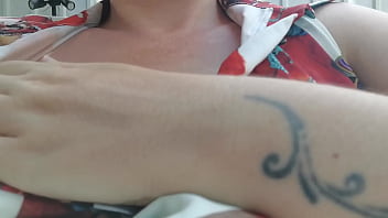 Preview 3 of Zuzka Light - Your beautiful Italian stepmother makes you jerk off in a public garden and gets her tits out - Italian dialogue
