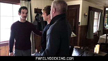 Preview 1 of Seony Leon Sex - Hot Blonde Fit Body Twink Stepson Bar Addison Threesome With Stepdad