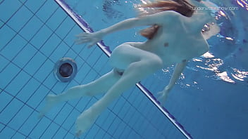 Preview 4 of Miss Crozz - Striped swimsuit and small tits teen Anna Netrebko