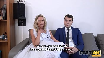 Preview 2 of Noe Milk Xxx - DEBT4k. Big debt is the reason why the girl is fucked in the grooms presence