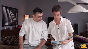 Preview 1 of Sleeping Mom Son Force - DADDY4K. Mature guy fucks sweet girl with natural tits in various ways