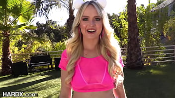 Preview 1 of Hot Audrei 1 - Loud Blonde Uses Vibrator ,  Gets Fucked &amp_ Creampied - HardX