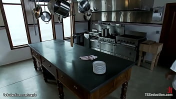 Preview 1 of Public Agent Outdoor Sex - Latin Head Chef TS fucking man