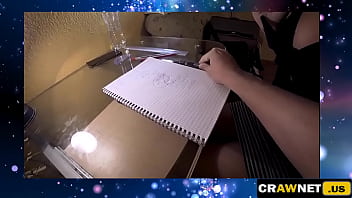 Preview 1 of Black Anal Very Open - The naughty student asked the math teacher to suck her cunt after completing the lesson