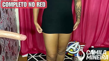 Preview 1 of Kimberly Brix Big Coke Anal - Desafio da Punheta - Ta preparado? Gozada na bunda e na boquinha!!! morena safada de mini saia - Sexy Girl Jerk Off Challenge - JOI