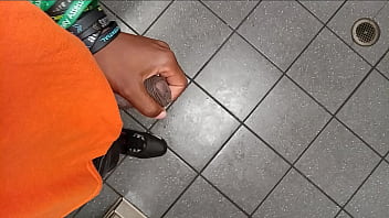 Preview 3 of Lotion Japanese - I had to stroke at burger king Restroom