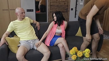 Preview 2 of Sanylone Xnxxx Com - Sell Your GF - Broke dude watches his gf Mileva fuck