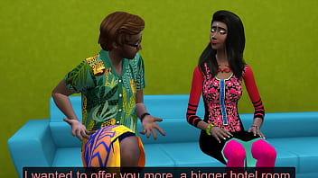 Preview 1 of Popy Sex Vedio Bangladeshi - Indian step Daughter and Dad Share the same bed in the Same Hotel room on Vacation And the Father could not resist the temptation and being very excited he began to touch his daughter