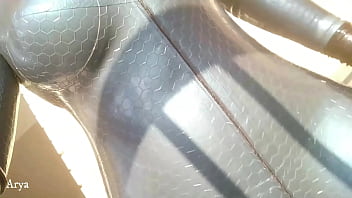 Preview 3 of Alana Samara - latex rubber selfie video teasing curvy MILF Arya Grander