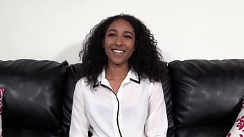 Preview 2 of Desu Forced - 18yo Skinny Ebony Annette Does 1st Anal In Casting