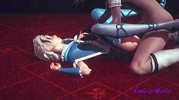 Preview 4 of Obiaxxx - Frozen 3D -  Elsa blowjob and fucked with creampie - Disney Japanese manga anime porn