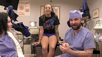 Preview 4 of Skreubjeg - Stefania Mafra Is Brought To The Remote Interrogation Center Where Officer Tampa &amp_ Nurse Lenna Lux Will Torment This Helpess Latina While Stefania&#039_s BF Watches! Full 1  Hour Movie Only At BondageClinic! Reup