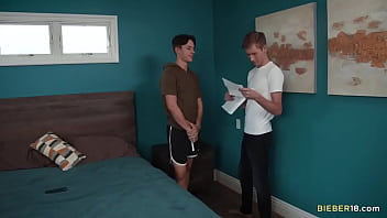 Preview 1 of Xxxvideo Jepang Ibu Tiri Nakal - Julian Bell massages Hayden Brier and look how hard he gets
