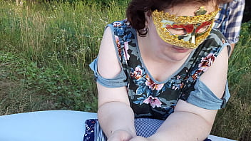 Preview 3 of Mom Bbw Clips Bottom - Chubby russian MILF fucked outdoor in the field