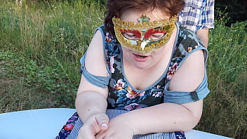 Preview 4 of Mom Bbw Clips Bottom - Chubby russian MILF fucked outdoor in the field