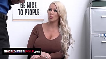 Preview 2 of Threesome In Tab Hardcore - Huge Titted Milf Alura Jenson Gets Pounded For Harassing The Cashier