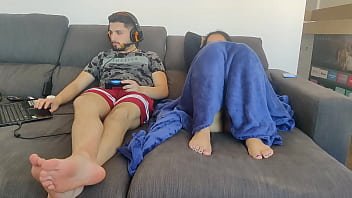 Preview 1 of Ts Idol Com Full Hd Xxx New Xxx - My step sister gave me a handjob while I play PlayStation