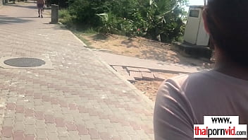 Preview 1 of Lesbian Mania 38 - Amateur Thai teen fucked by a big white cock after a walk in the park