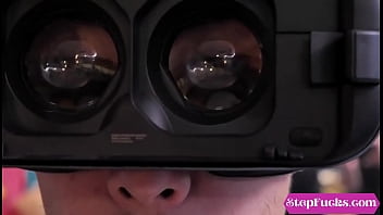 Preview 1 of Xnx Rajasthan - Brunette Stepsisters With Big Tits Fuck Young Stepbrother While In VR Goggles