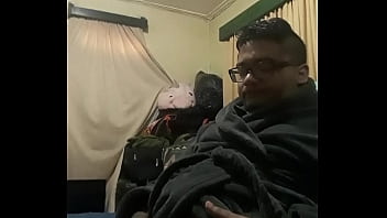 Preview 4 of Boy Licking Sunny Leon Anus - Grey Bathrobe Jerk Off &amp_ Cumming By Brij