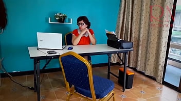 Preview 1 of Cutie Fores - Hidden camera under the table is filming the secretary&#039_s masturbation