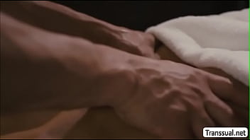 Preview 2 of Xnxarab - TGirl Eva watch Masseuse sucks her shecock