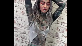 Preview 1 of Almira Whitaker - Do you like this view?  With my tattoo bodysuit and dreadlocks Im sure not for everyone but I love the ink I got f...