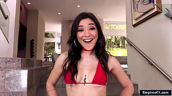 Preview 1 of Zeta Varrone - Brooklyn Gray blowbanging 8 big cocks