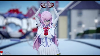 Preview 1 of Spread Eagle Bound Gangbang Piss - 【MMD R18】 Flare by Rika Mizuno