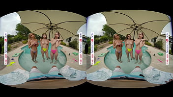 Preview 2 of Bad Wife Jav Pmv - Naughty America - Summer vacationing babes Khloe Kapri,  Penelope Kay,  and Sera Ryder hook up with their rental owner
