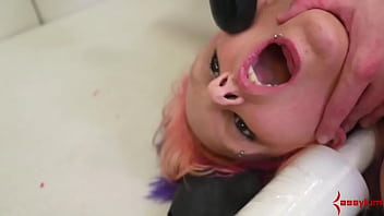 Preview 4 of Myanmar School Xvideos - Tied up slut gagging on dick and getting ass toyed and fucked