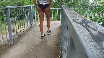 Preview 1 of Bodystocking Catsuit - Pissing on the public place