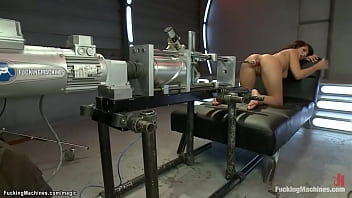 Preview 1 of Wwwxxxnxxcom B - Solo busty babe cum on fucking machine