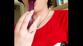 Preview 2 of Mom Washes Son In Shower - Amateur Tranny Sissy Analisa is sucking her Dildo deep at home and likes it to be a Shemale bitch
