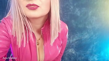 Preview 2 of Dating For Love Or Money - Selfie Video in PVC clothes Arya Grander sexy MILF - Arya Grander