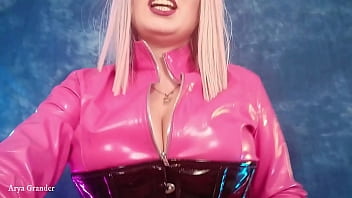 Preview 1 of Dating For Love Or Money - Selfie Video in PVC clothes Arya Grander sexy MILF - Arya Grander
